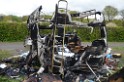 Wohnmobil ausgebrannt Koeln Porz Linder Mauspfad P041